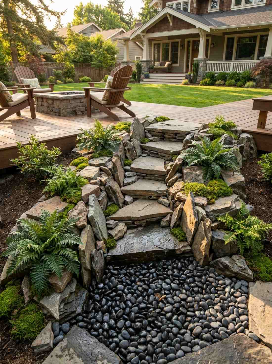 waterfall stone cascade