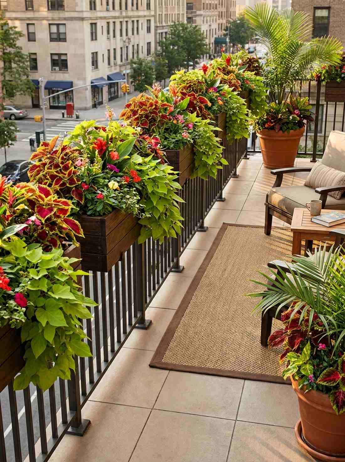 balcony edge tropical border