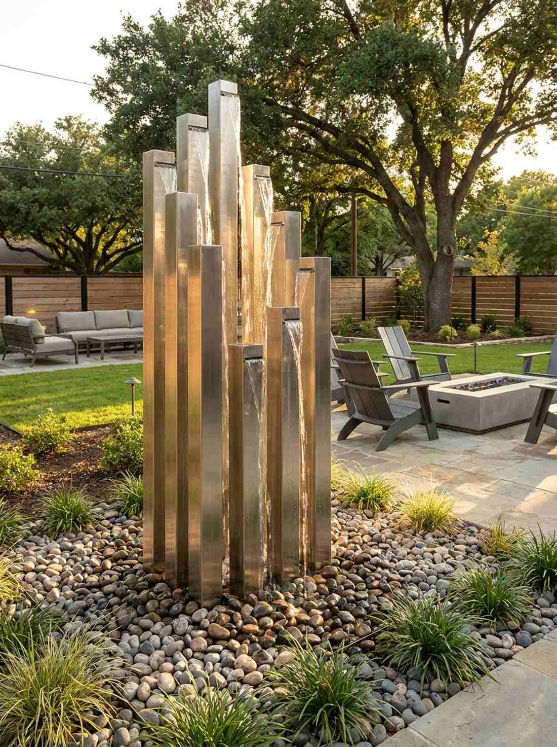 abstract blade water wall