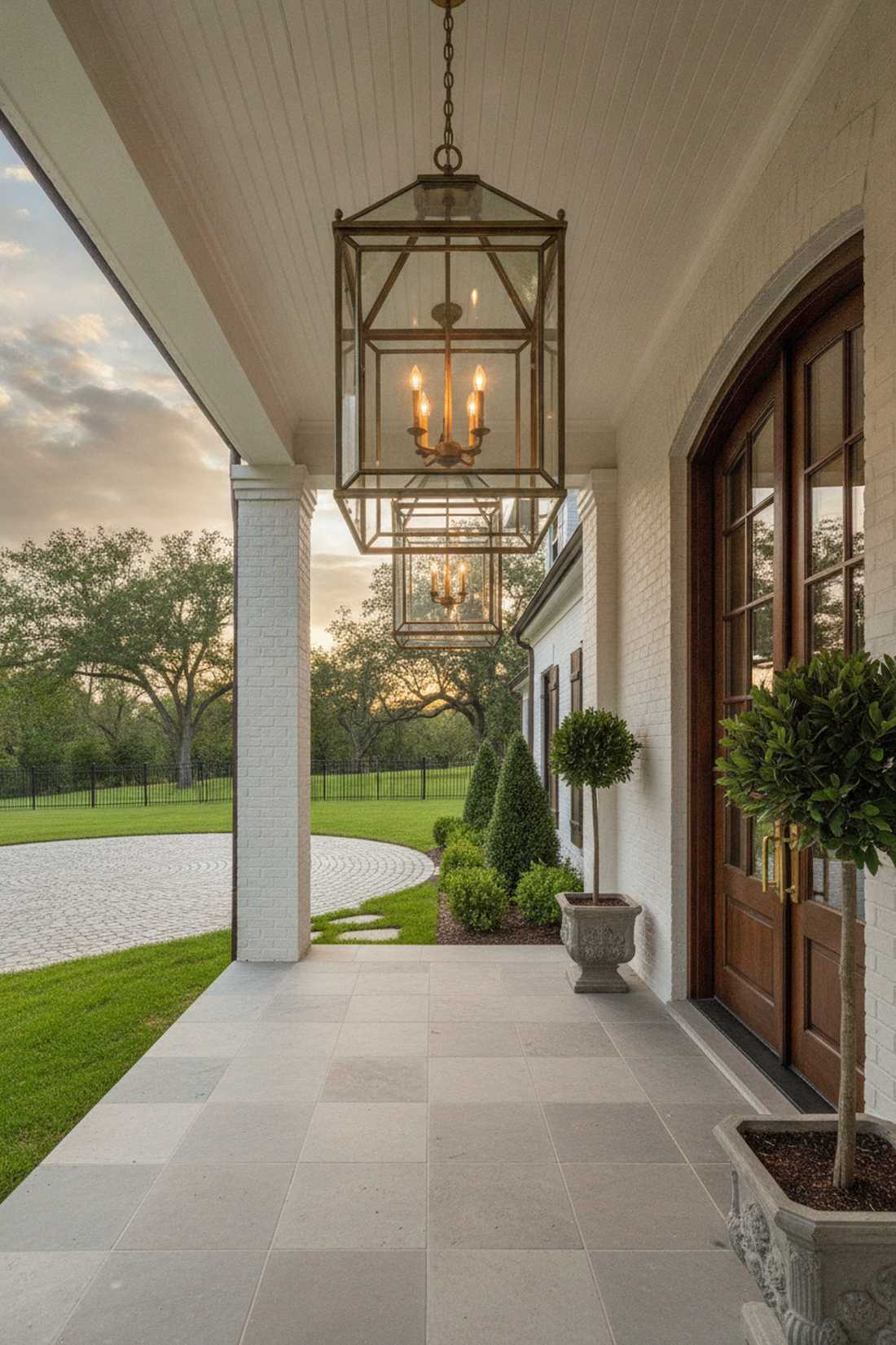 aged bronze pendant lanterns