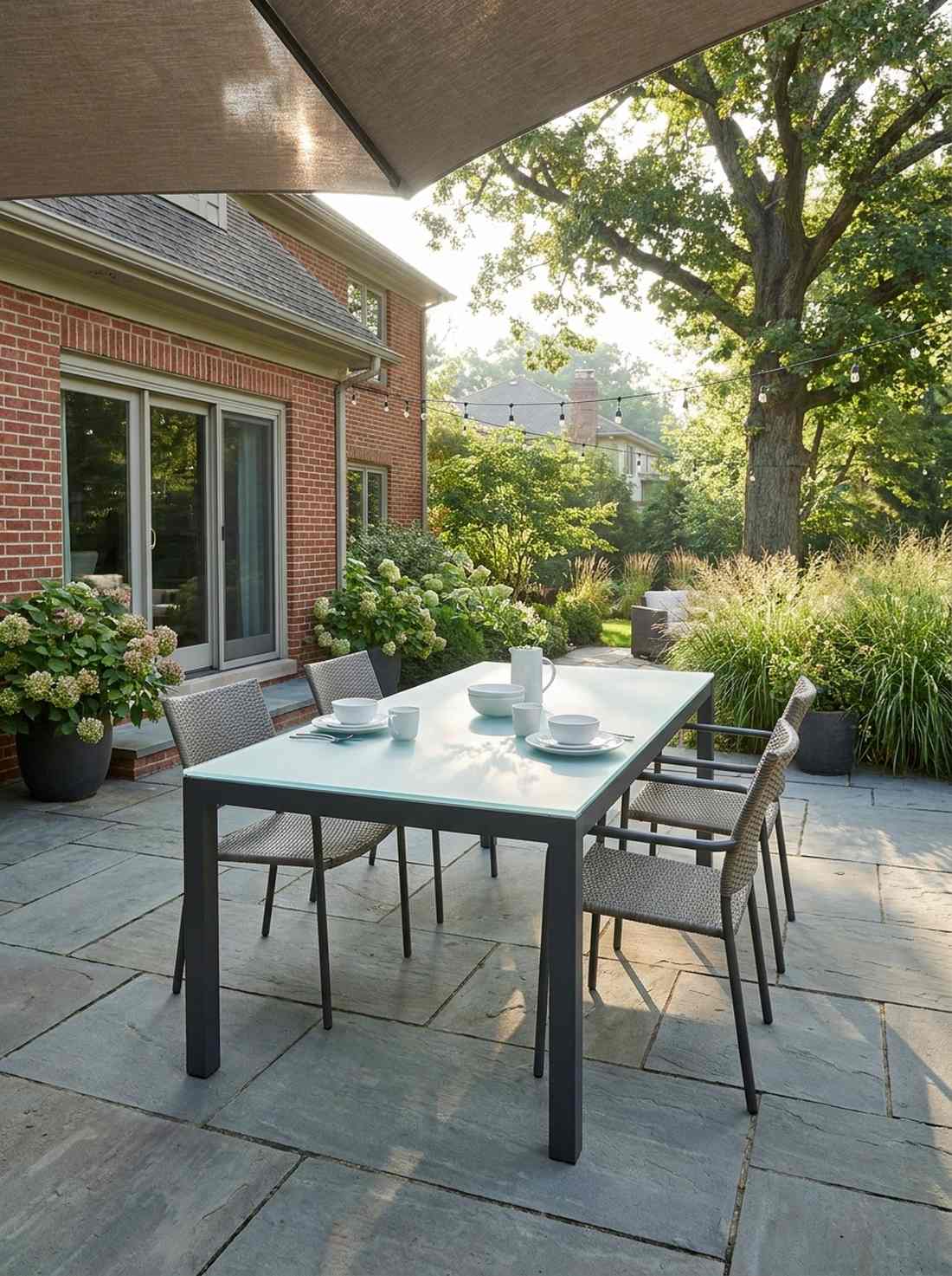aluminum frame glass top table