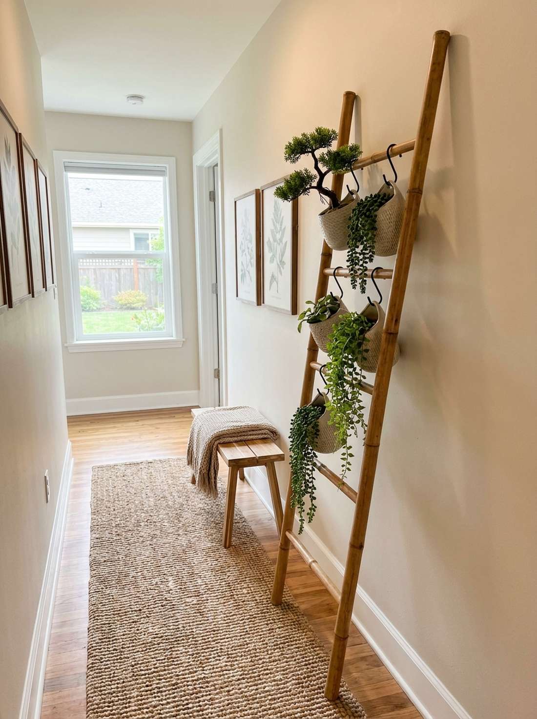 bamboo ladder display frame