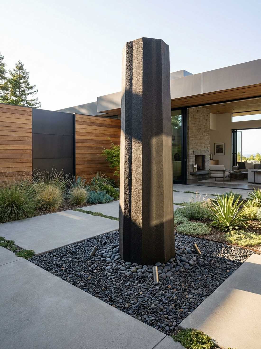 beveled edge basalt column