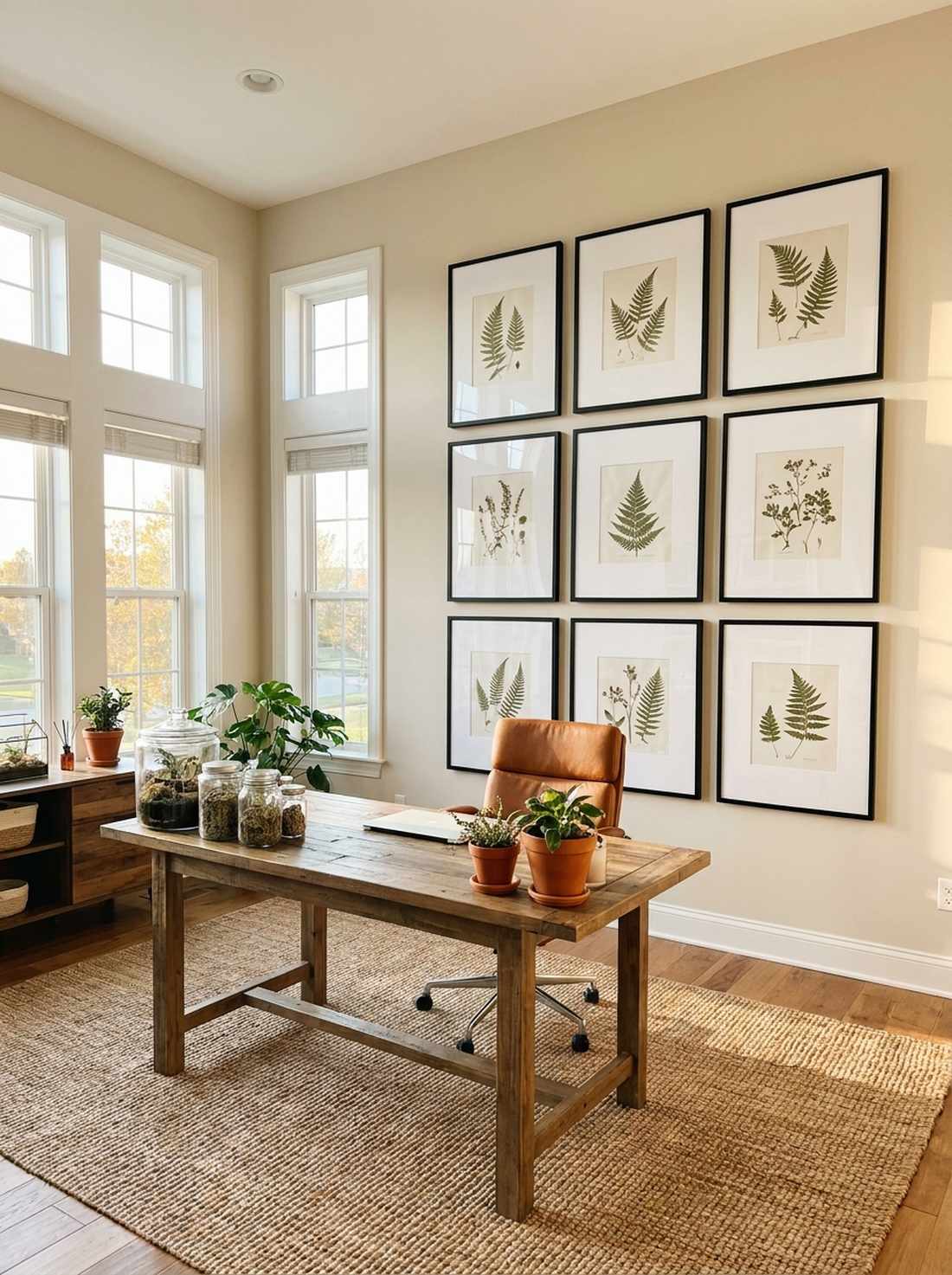black framed botanical prints