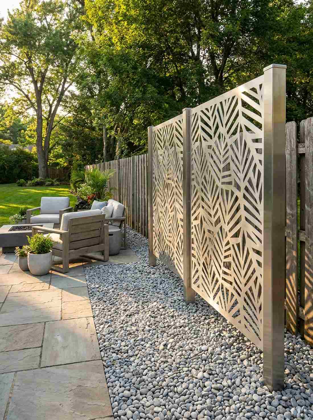 brushed steel accent screens