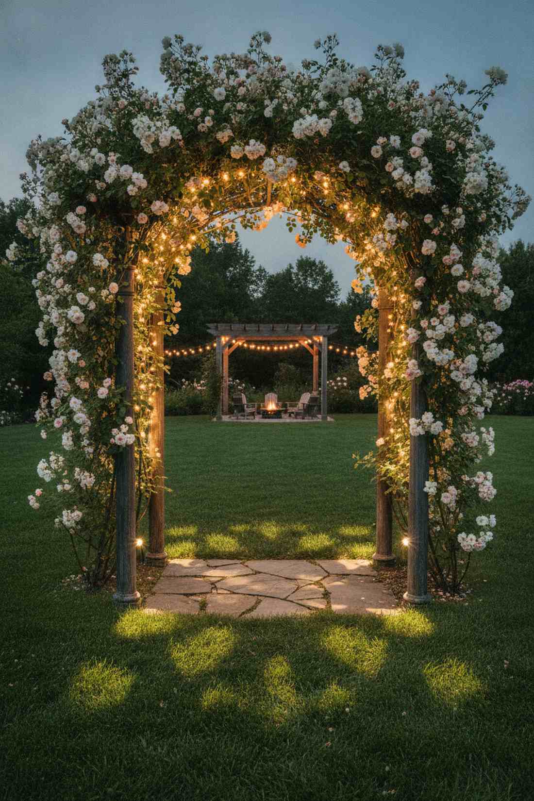 climbing rose arbor entrance