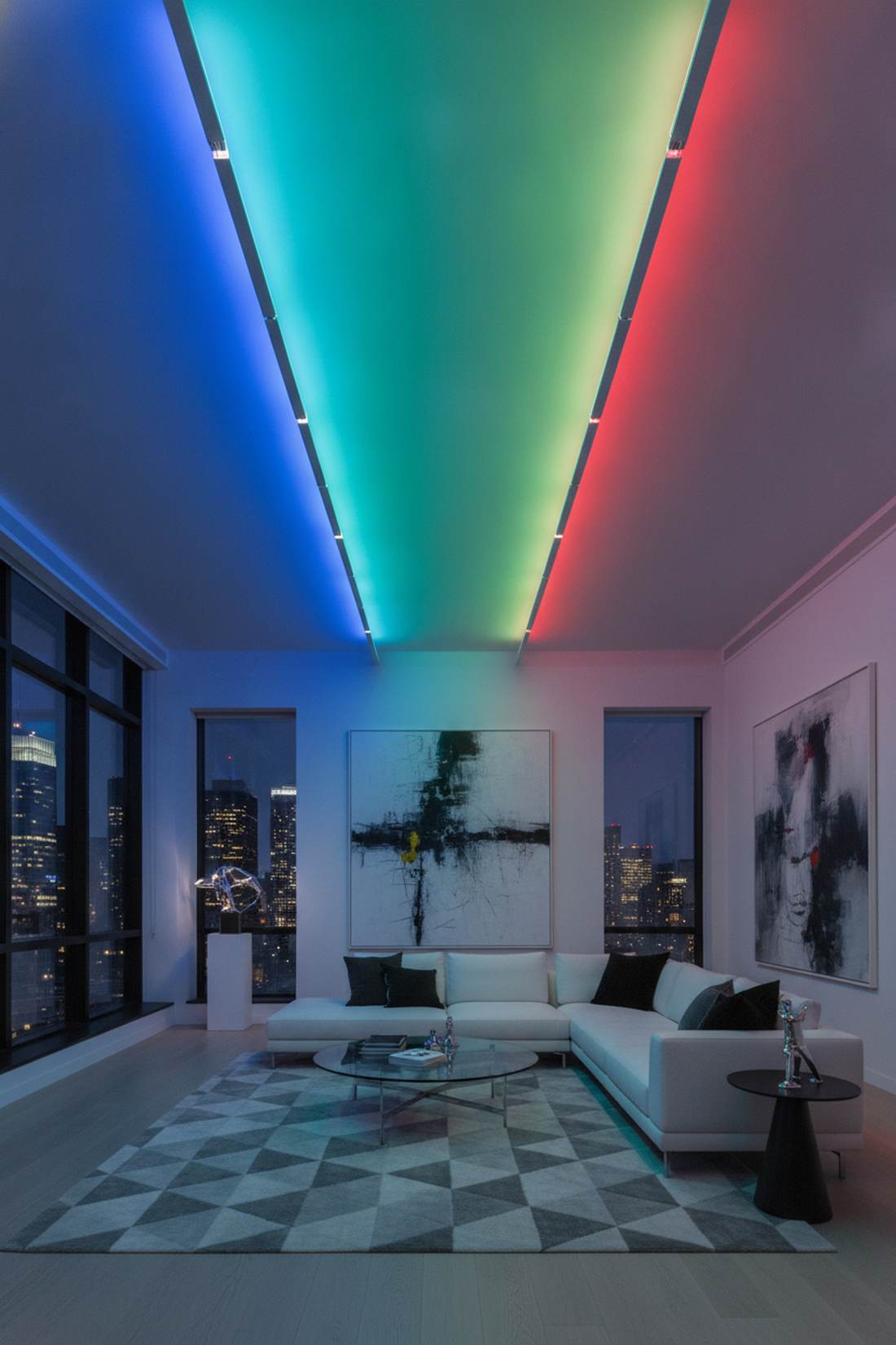 color blocked sections