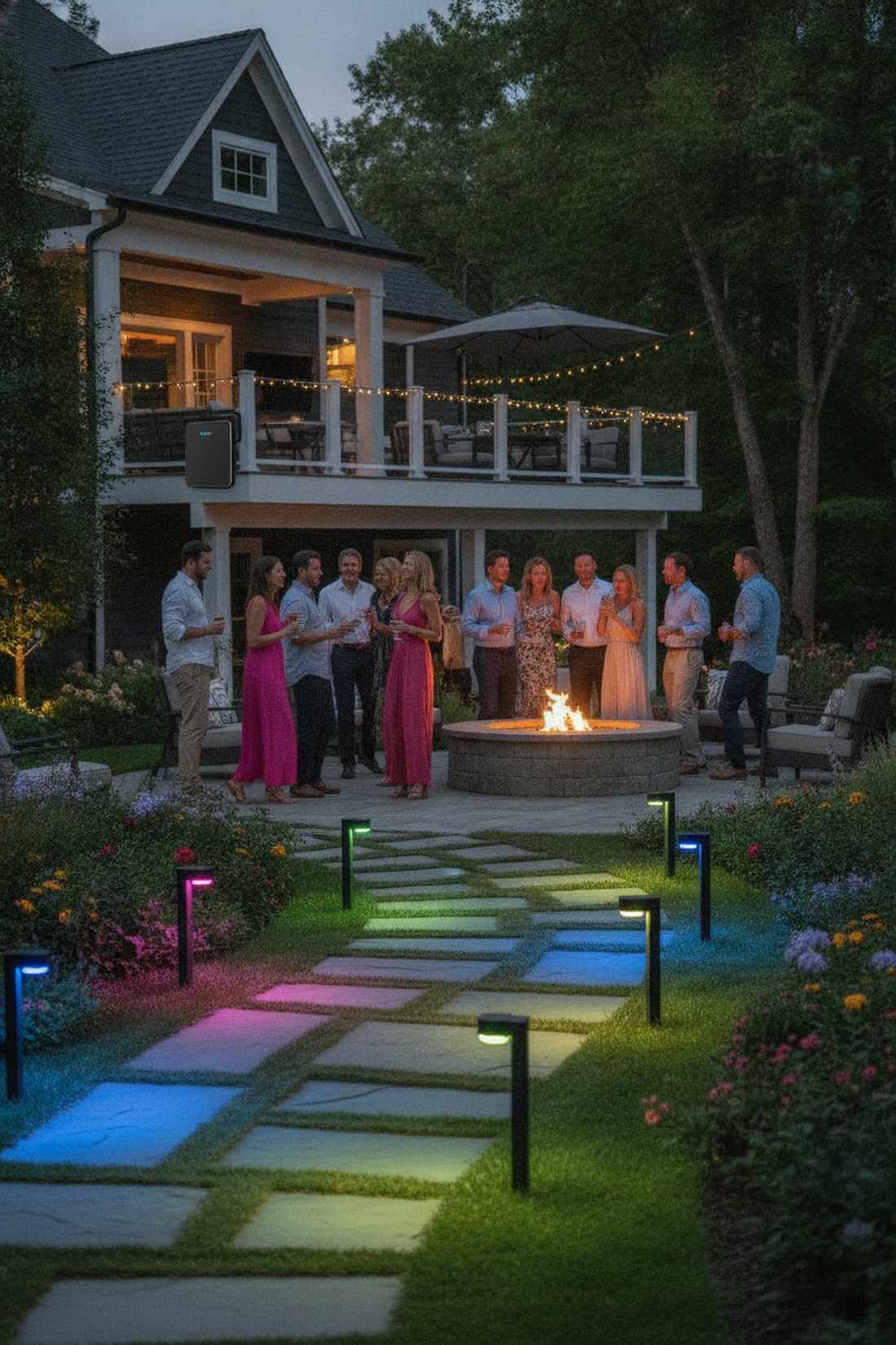 color changing rgb path lights