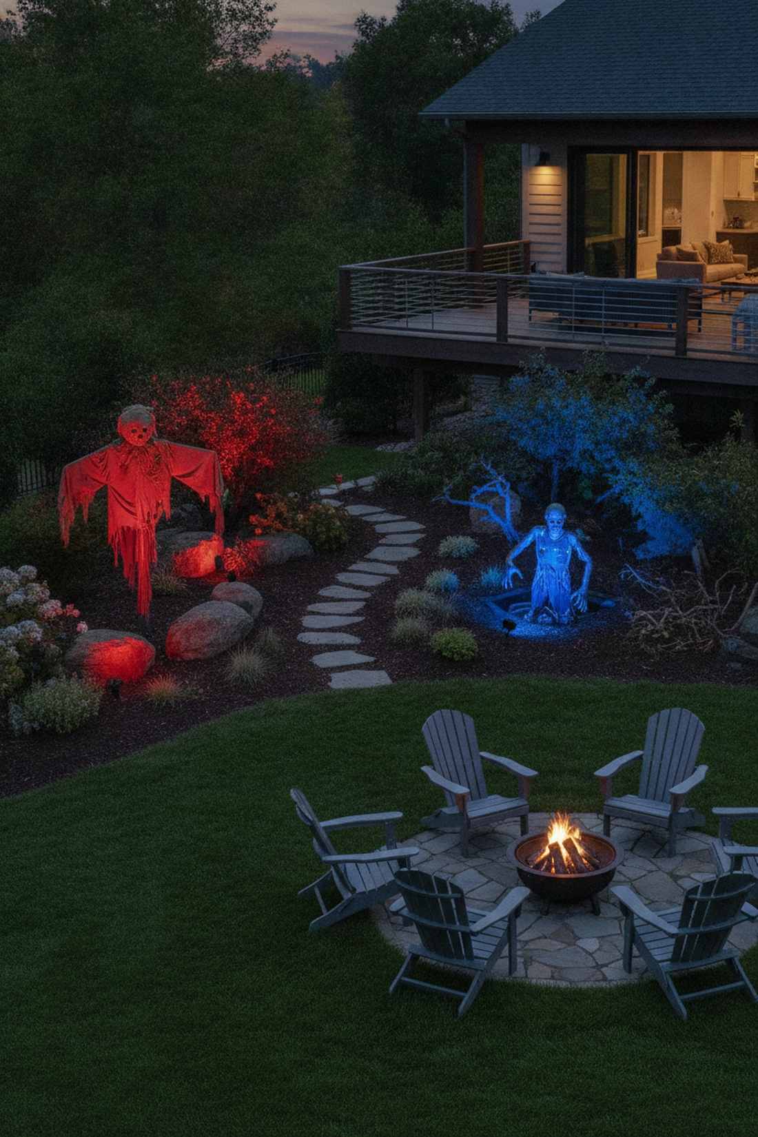 color coordinated spotlight zones