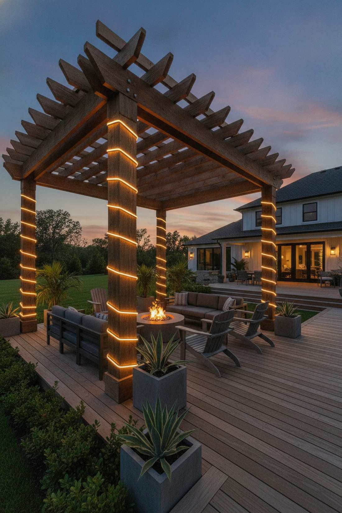 column wrap lighting strips