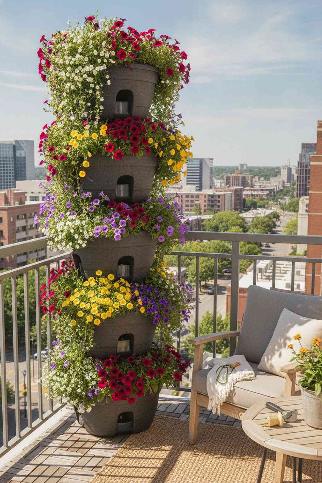 corner tower planters