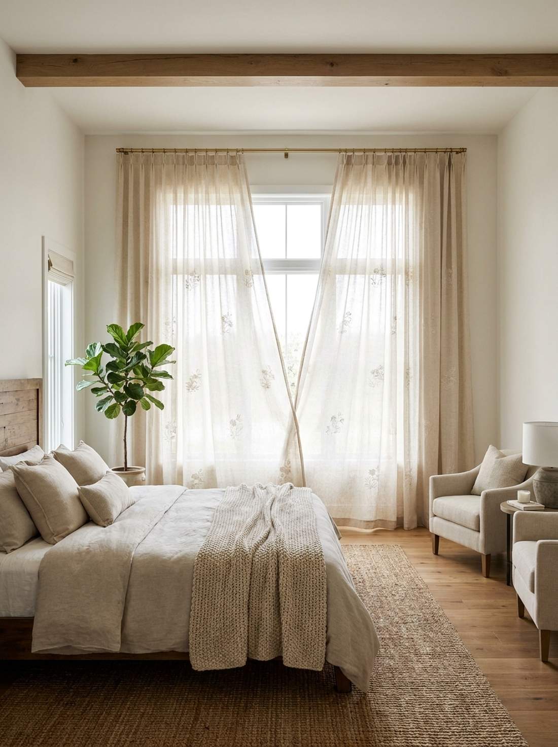 embroidered linen curtains