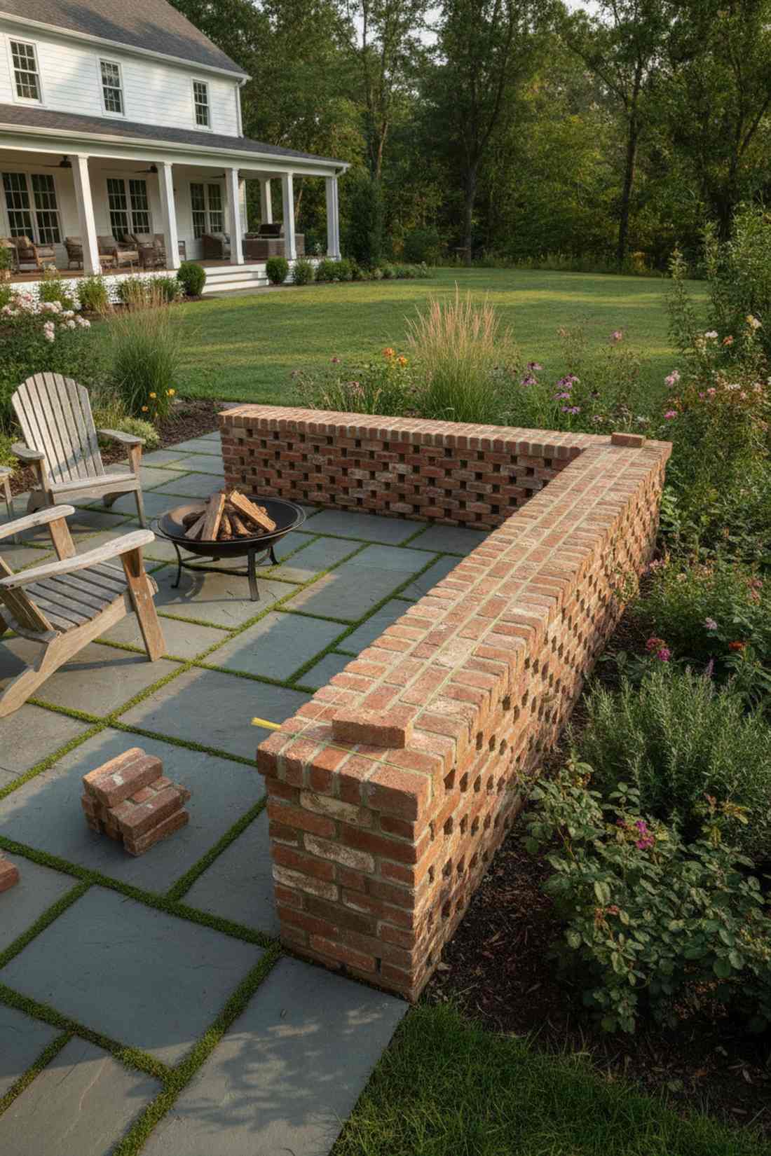 english bond checkerboard accent