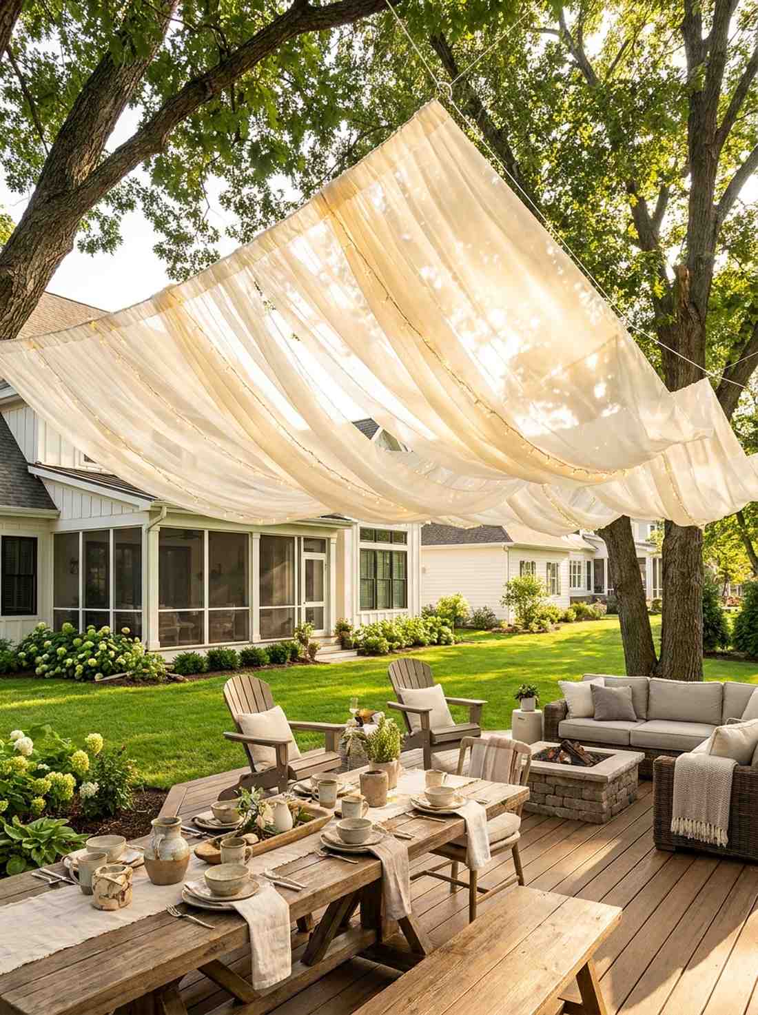 fabric canopy overhead draping