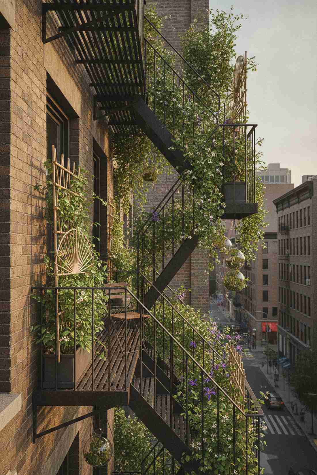fire escape garden integration