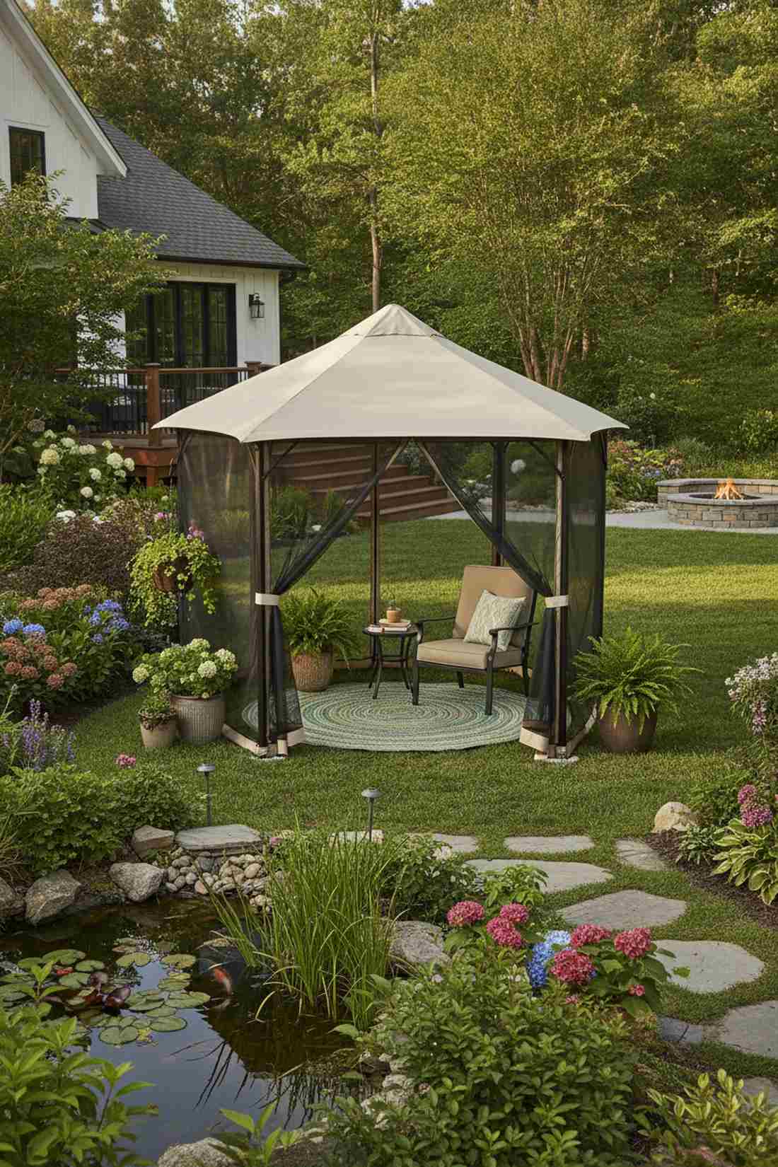 freestanding screen house pavilion