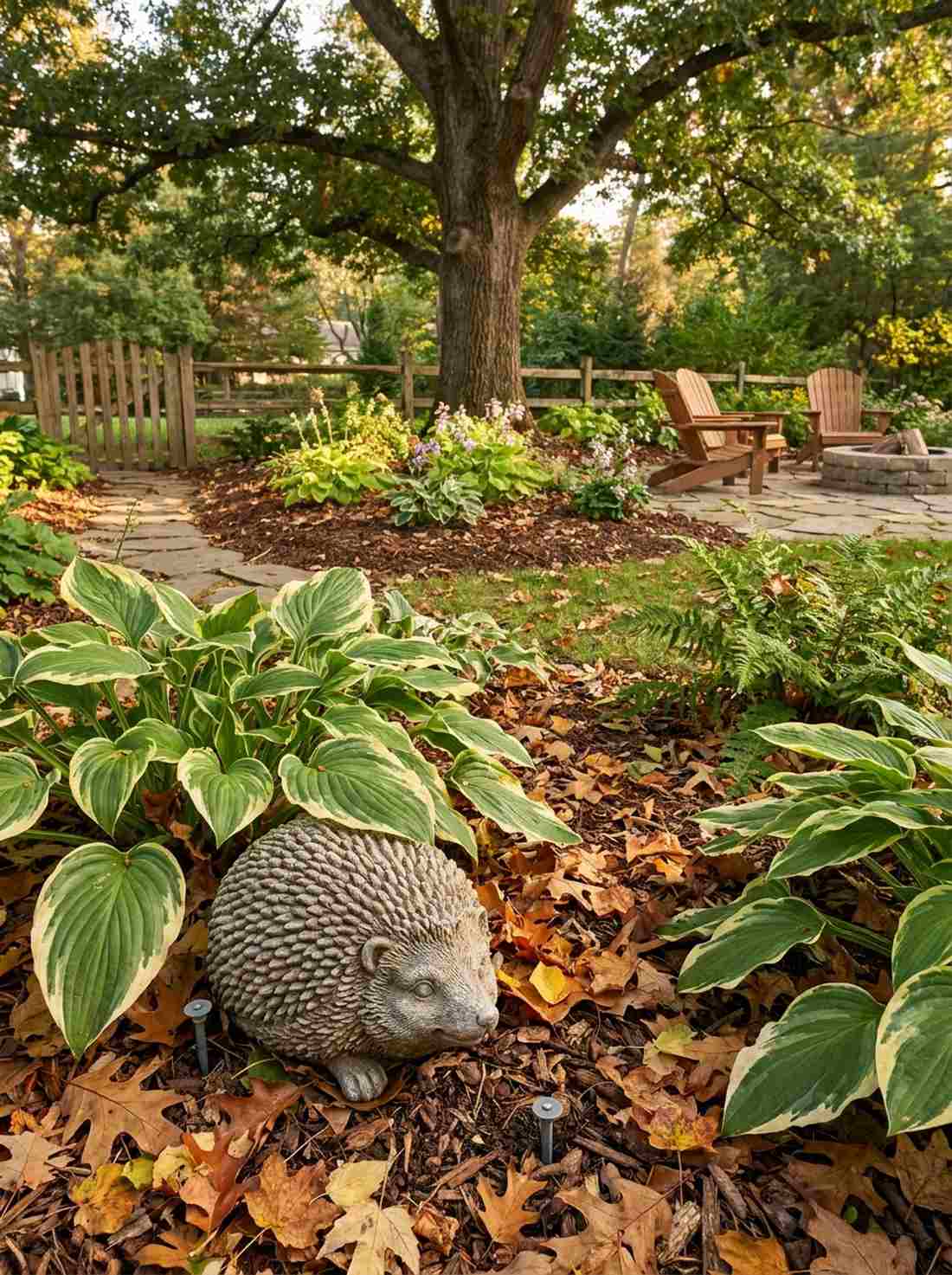 hedgehog in leaves