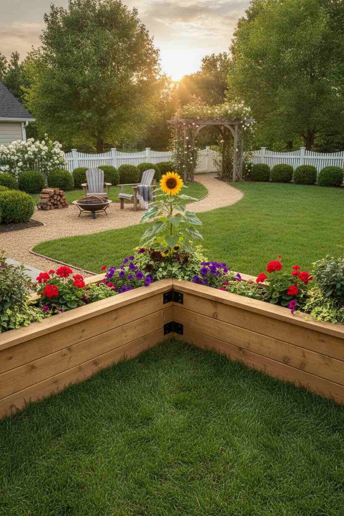 l shaped corner bed with extended arms