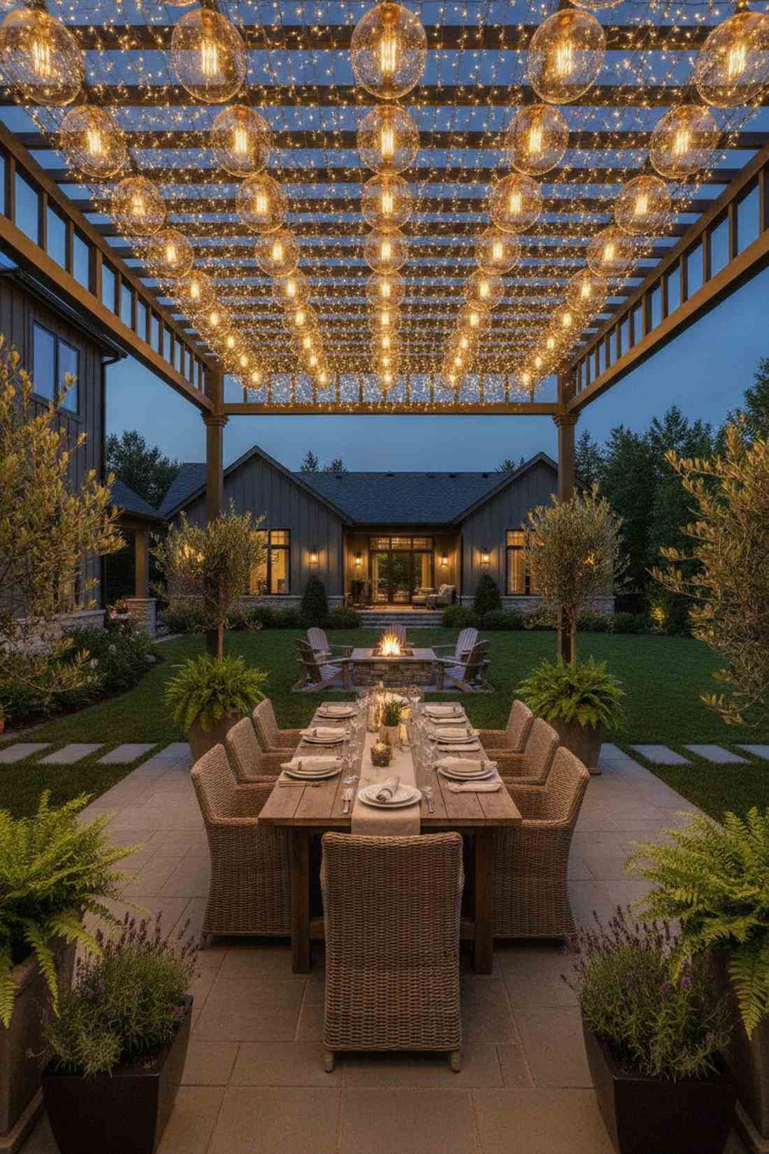 layered double height canopy