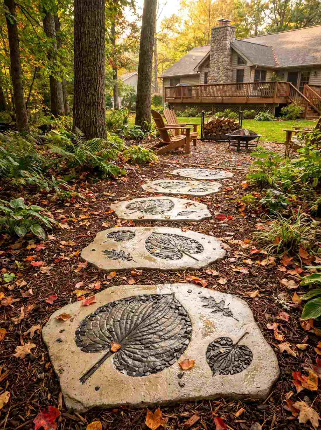 leaf imprint accents