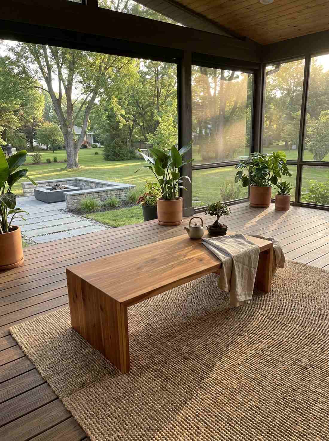 low platform meditation bench