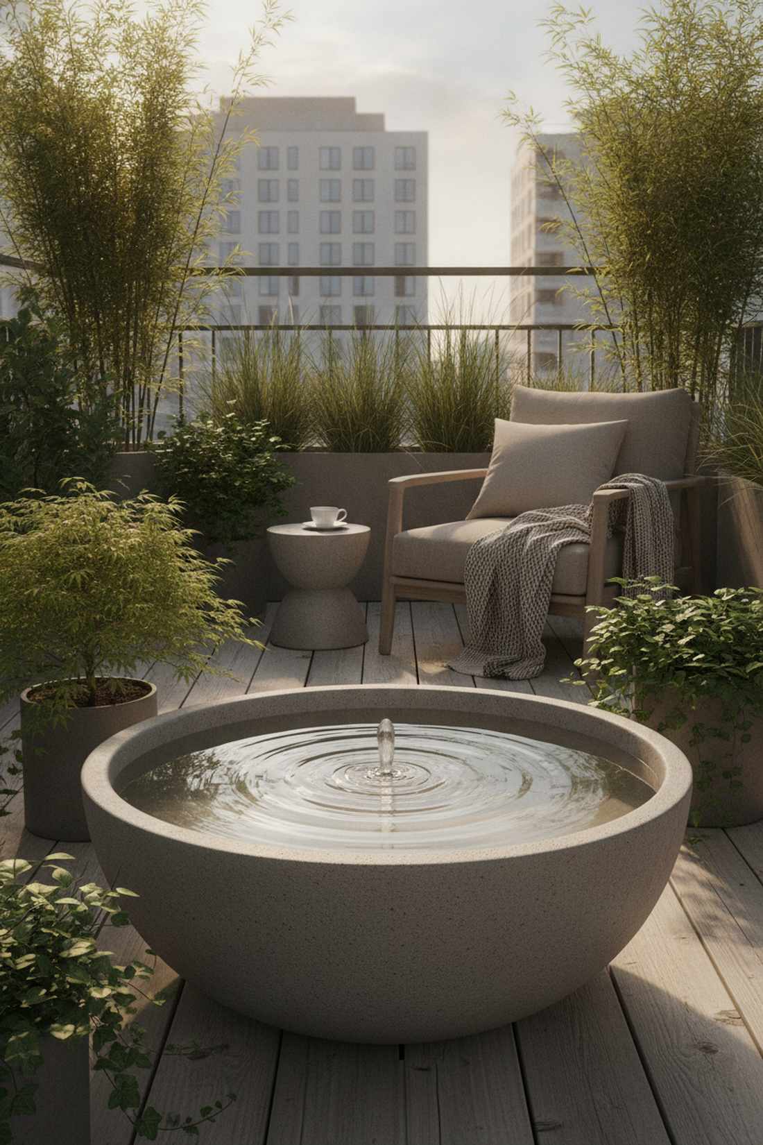 minimalist bowl fountain