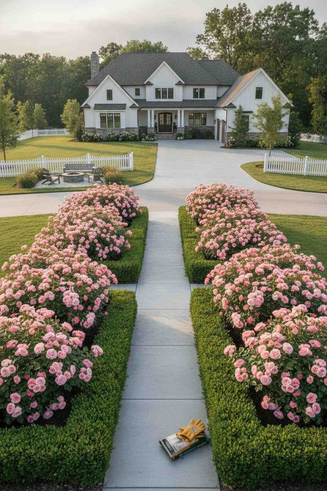 mirrored rose beds