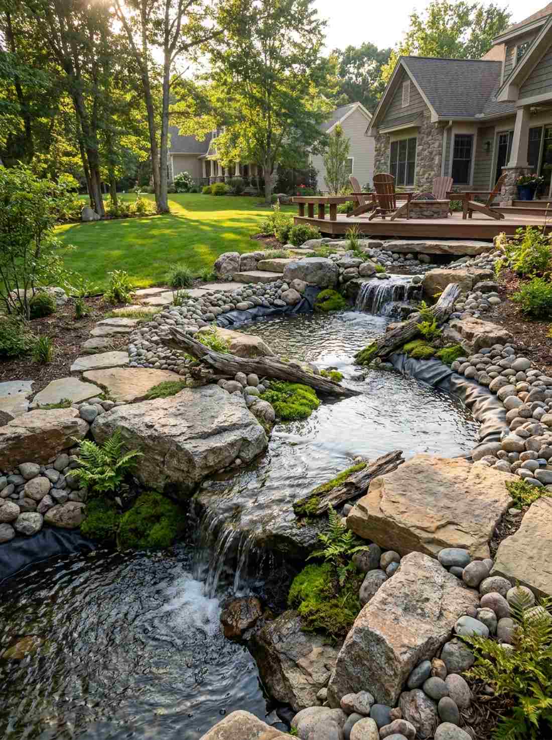 multi tier mountain stream