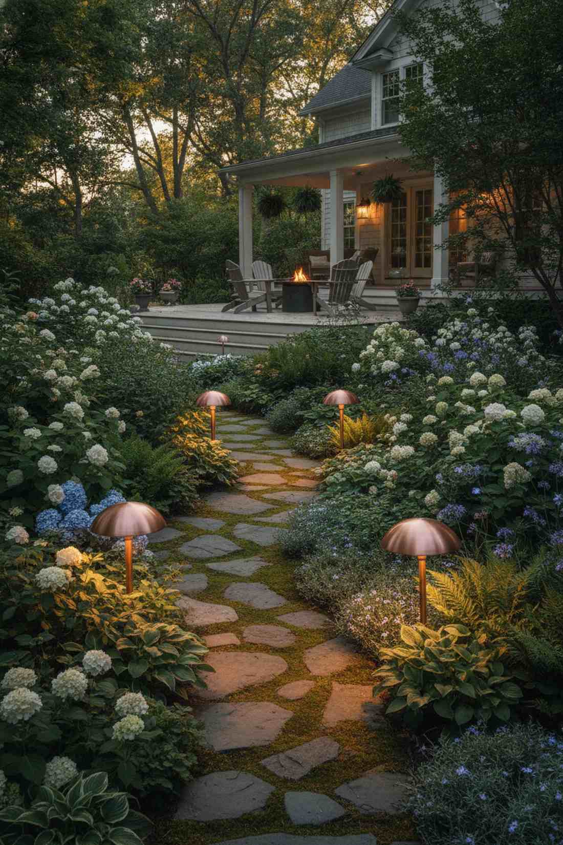 mushroom cap path lights