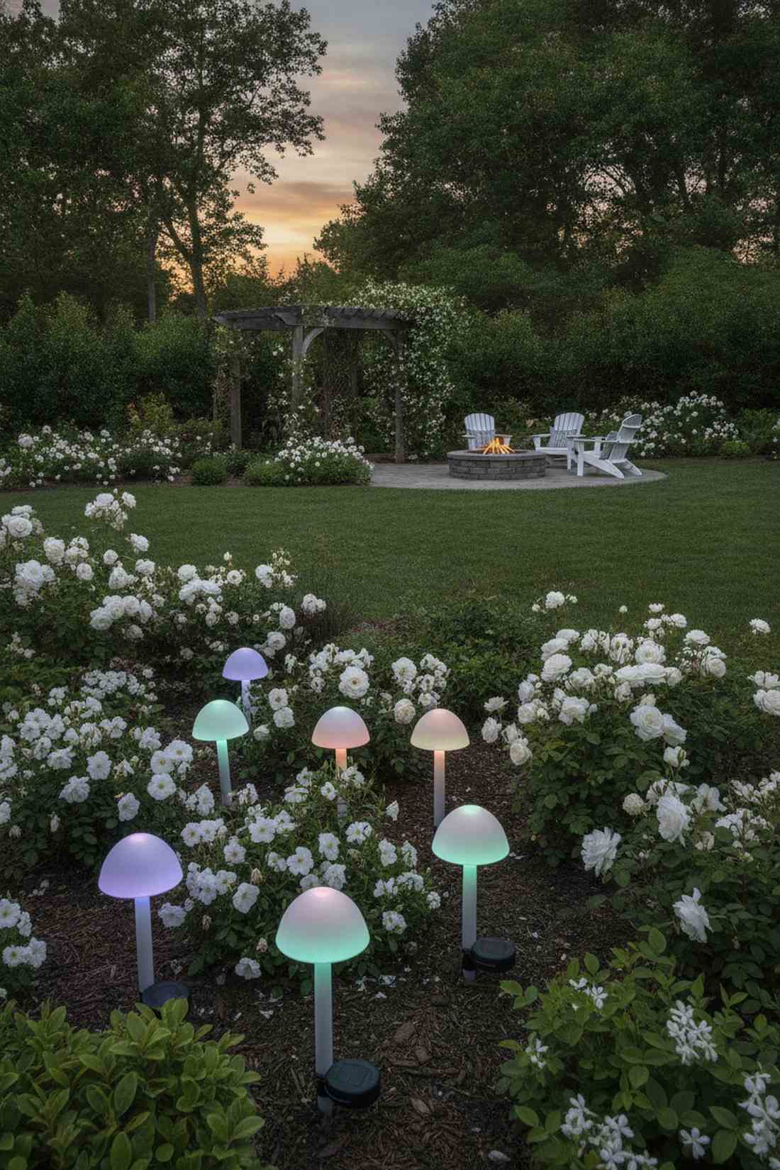 pastel gradient mushrooms