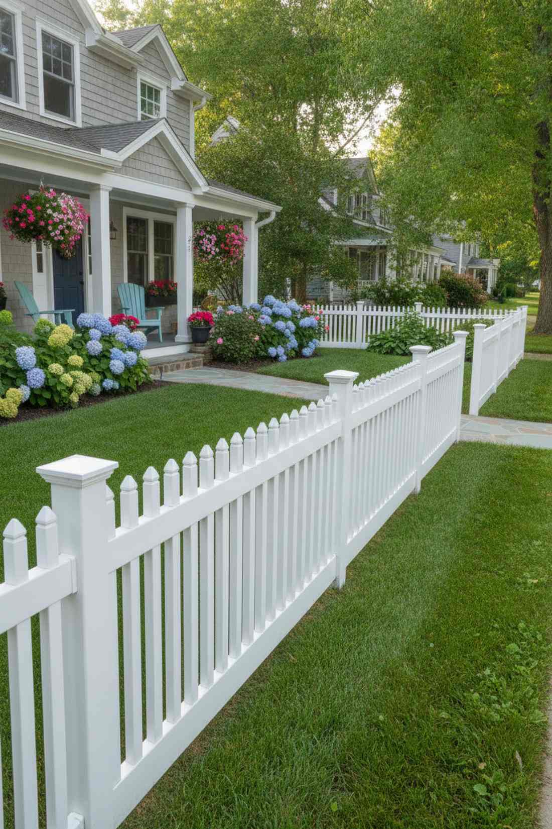 picket fence with narrow spacing