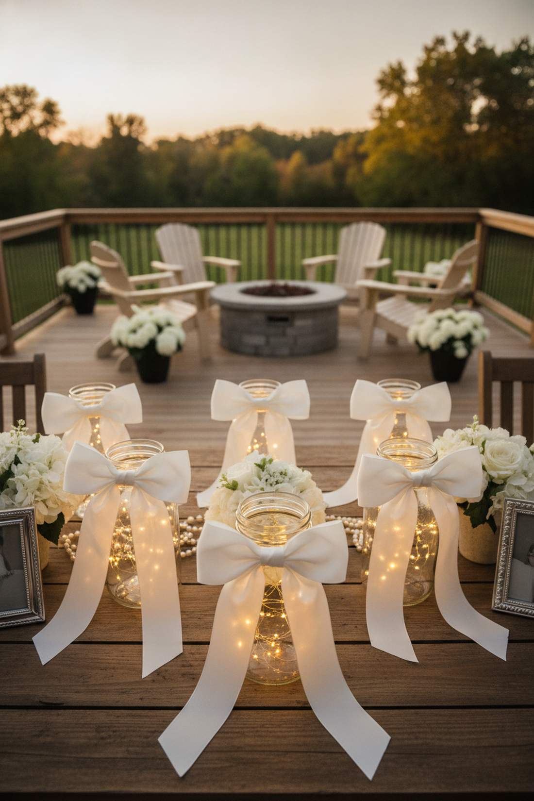 ribbon bow accent jars