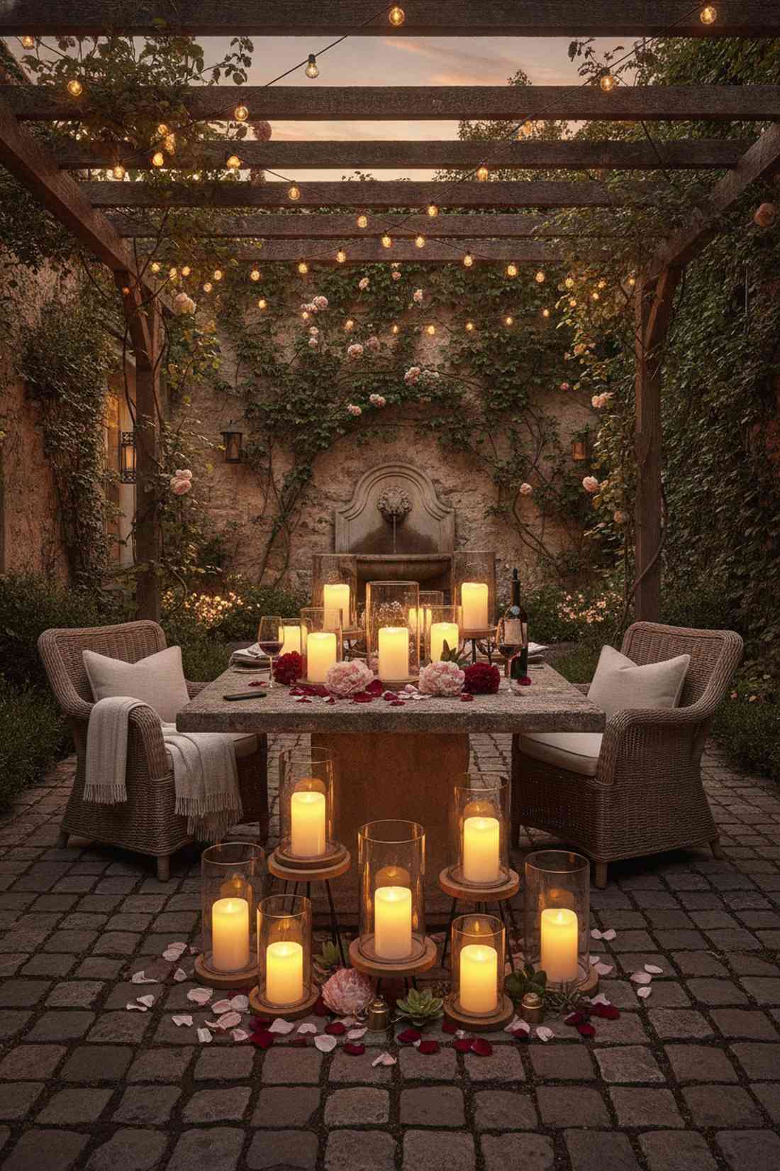 romantic candlelight dining