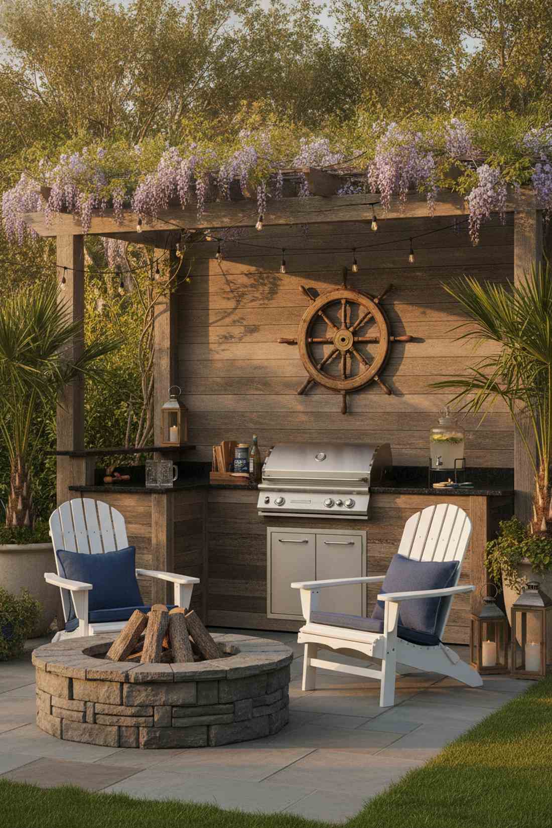 ship wheel wall mount