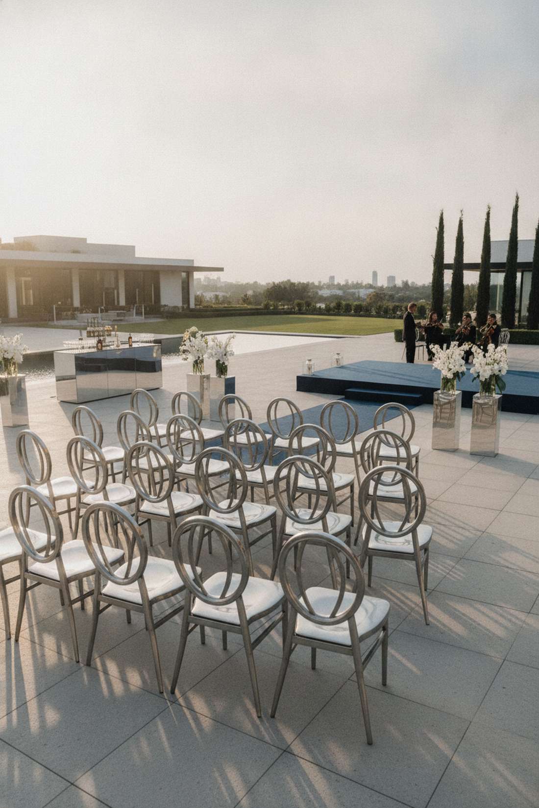 stainless steel luxury chairs
