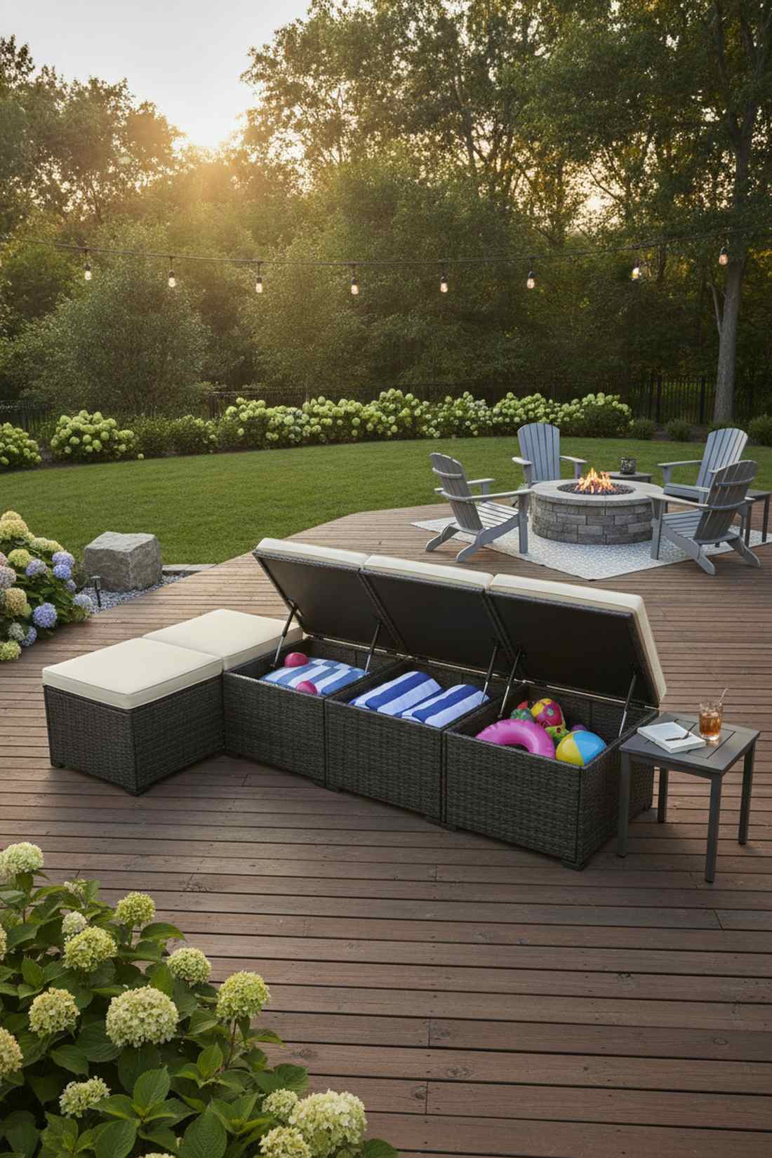 storage integrated modular bench