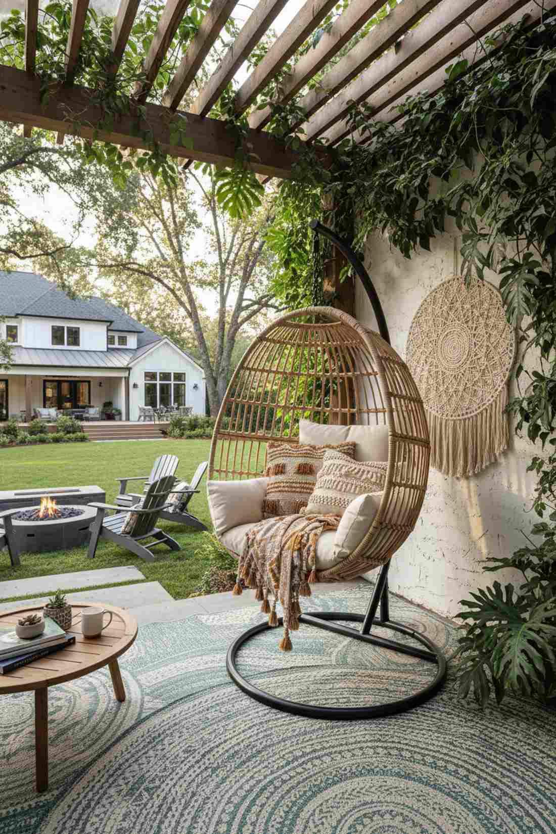 swing chair with stand