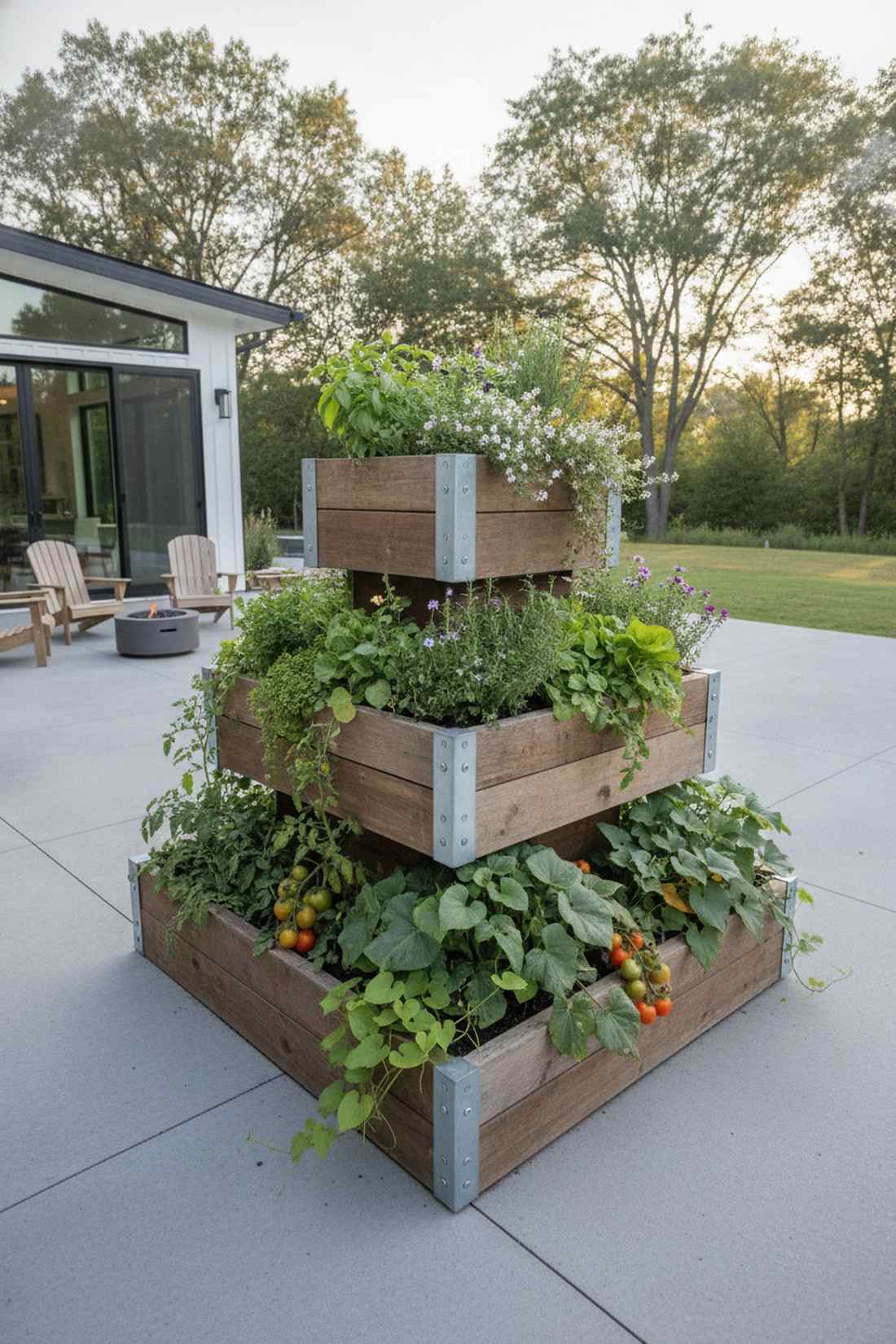 three tier cascade bed