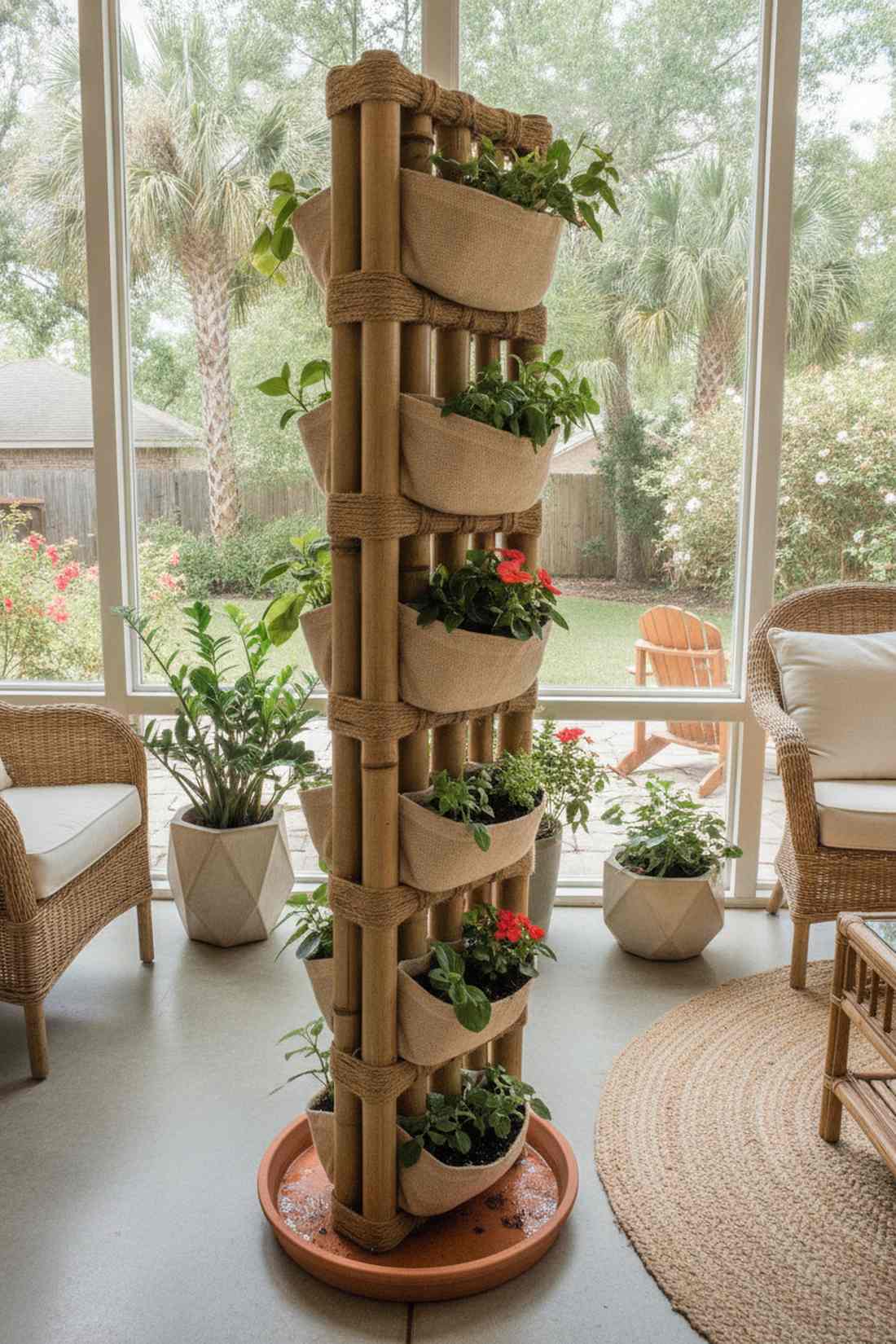 three tier corner cascade