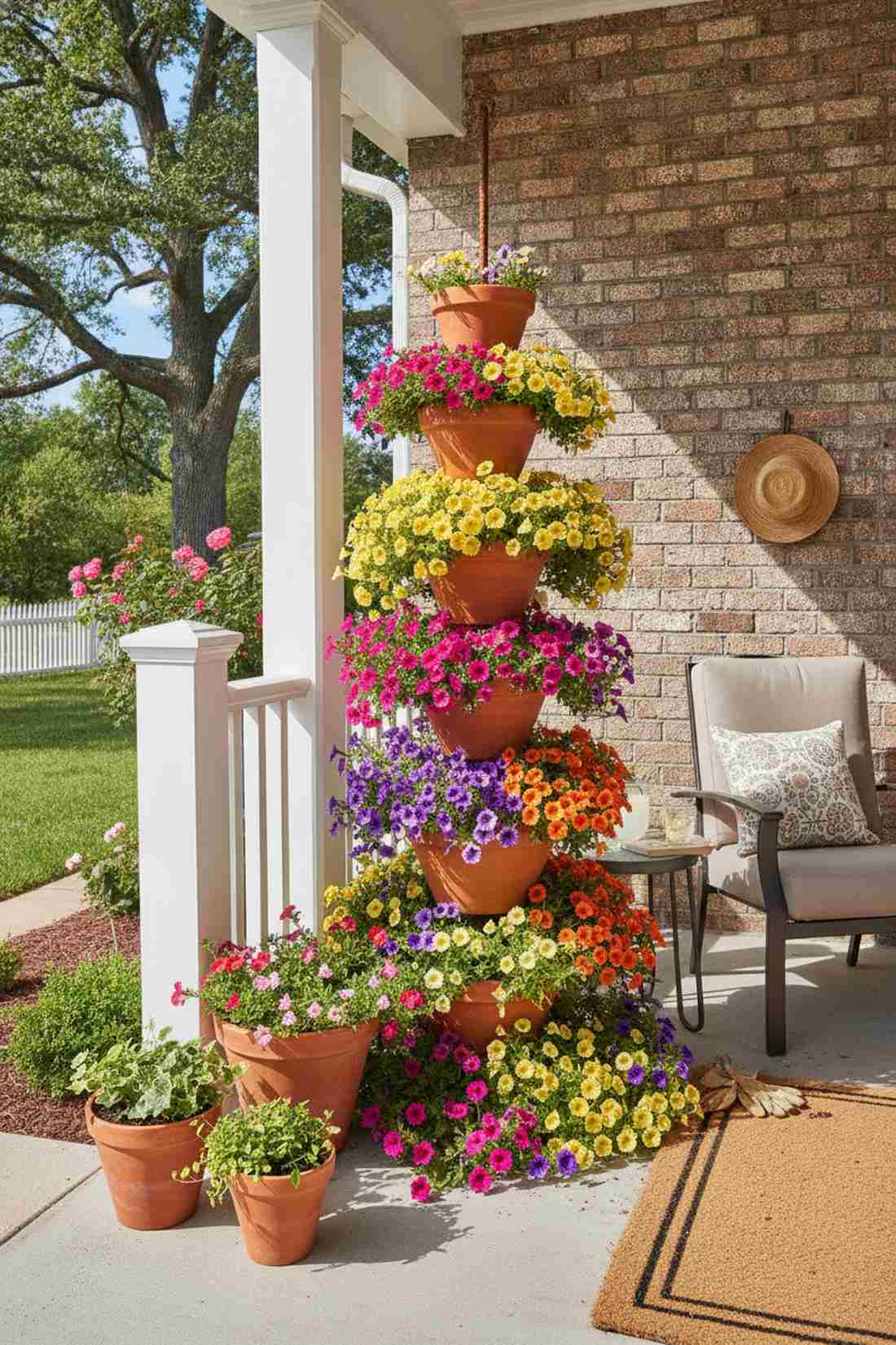 tiered container tower