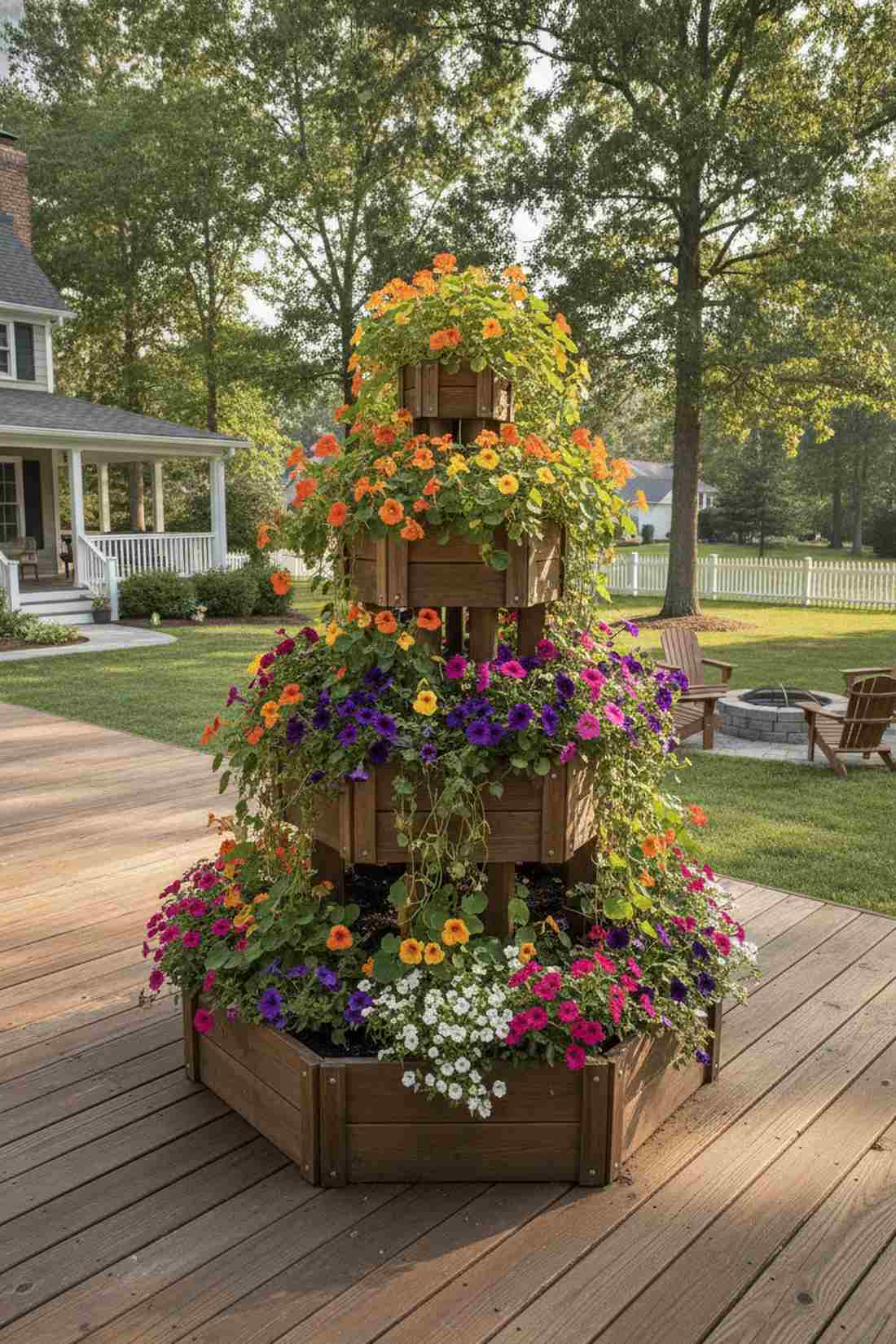 tiered pyramid bed