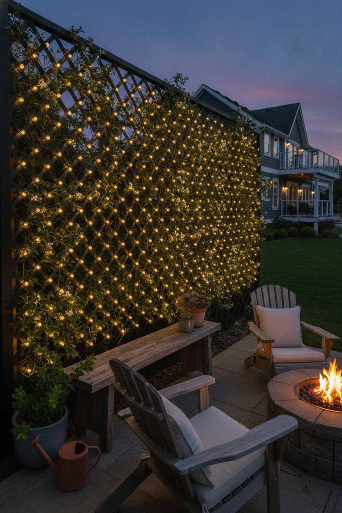 trellis woven globe lights