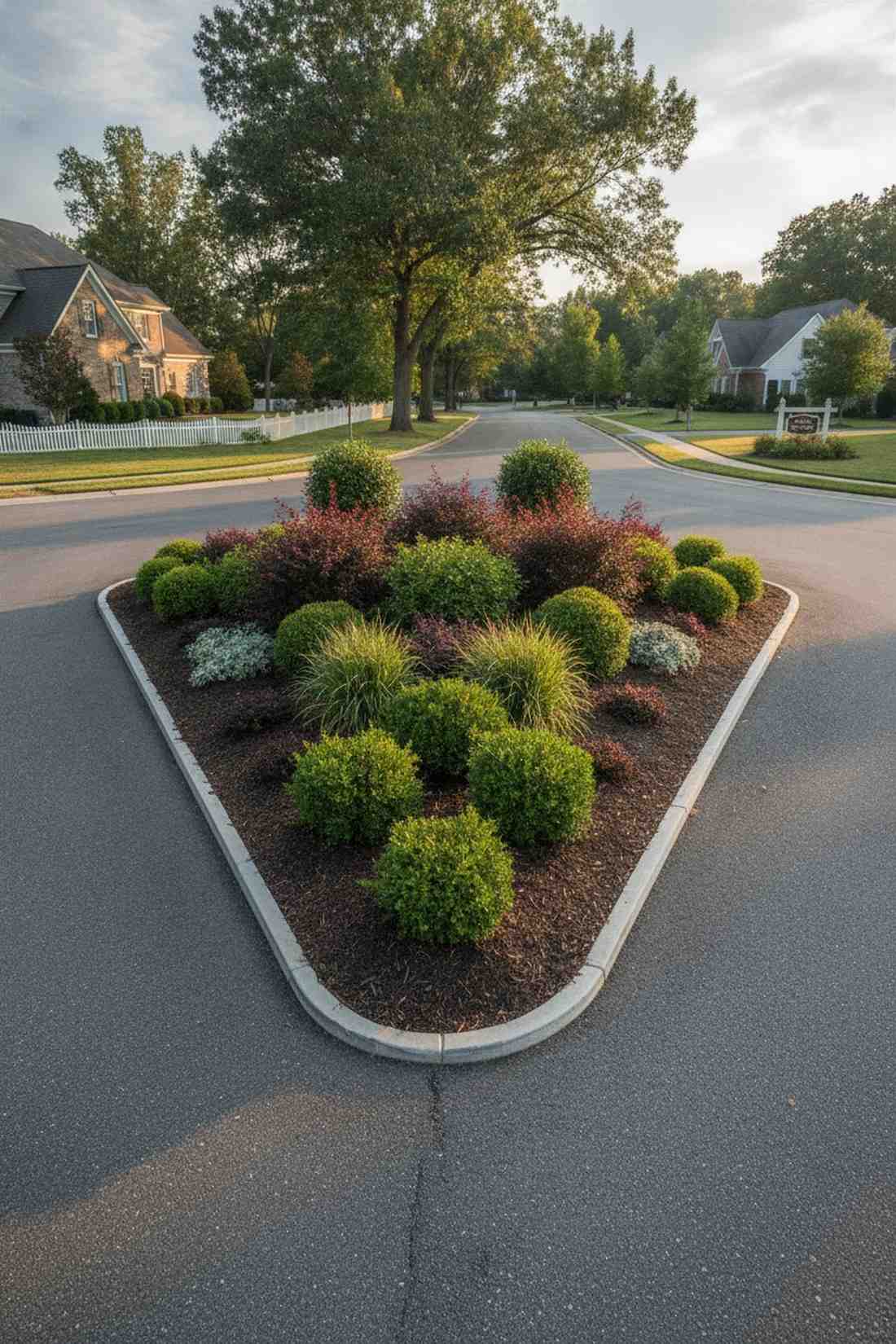 triangular intersection gardens