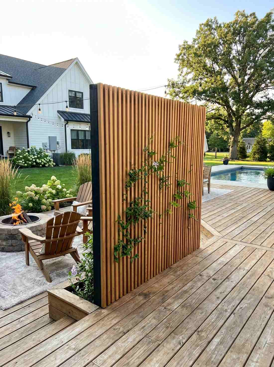 vertical wood slat divider
