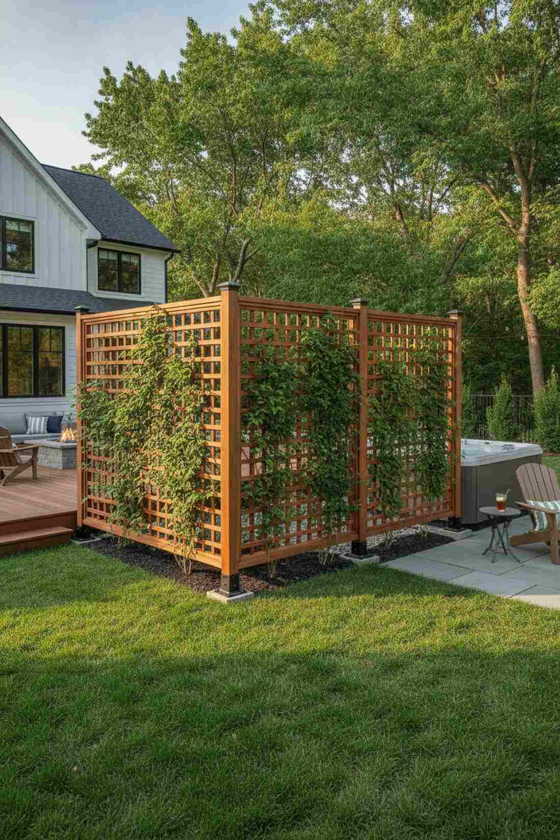 window frame trellis accent