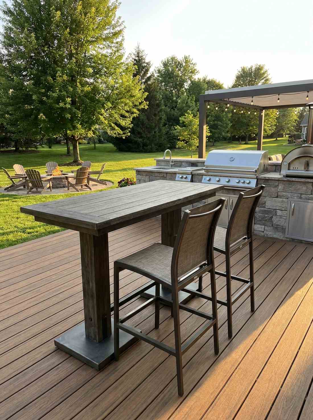 bar height corner table