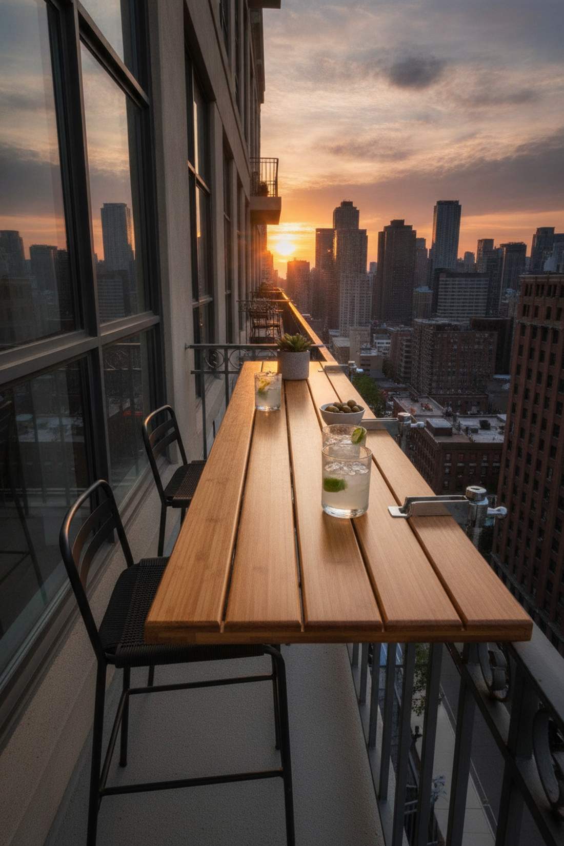bar height rail tables