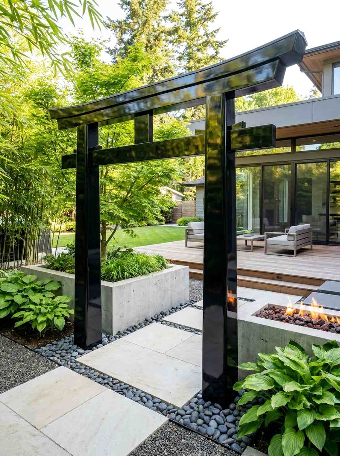 black lacquer torii