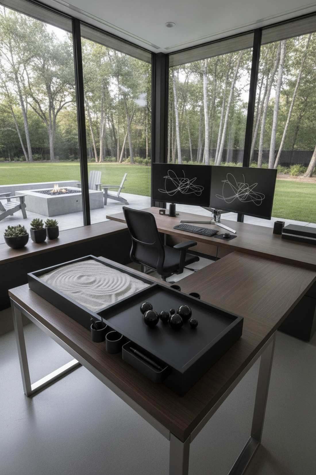 black matte steel tray system