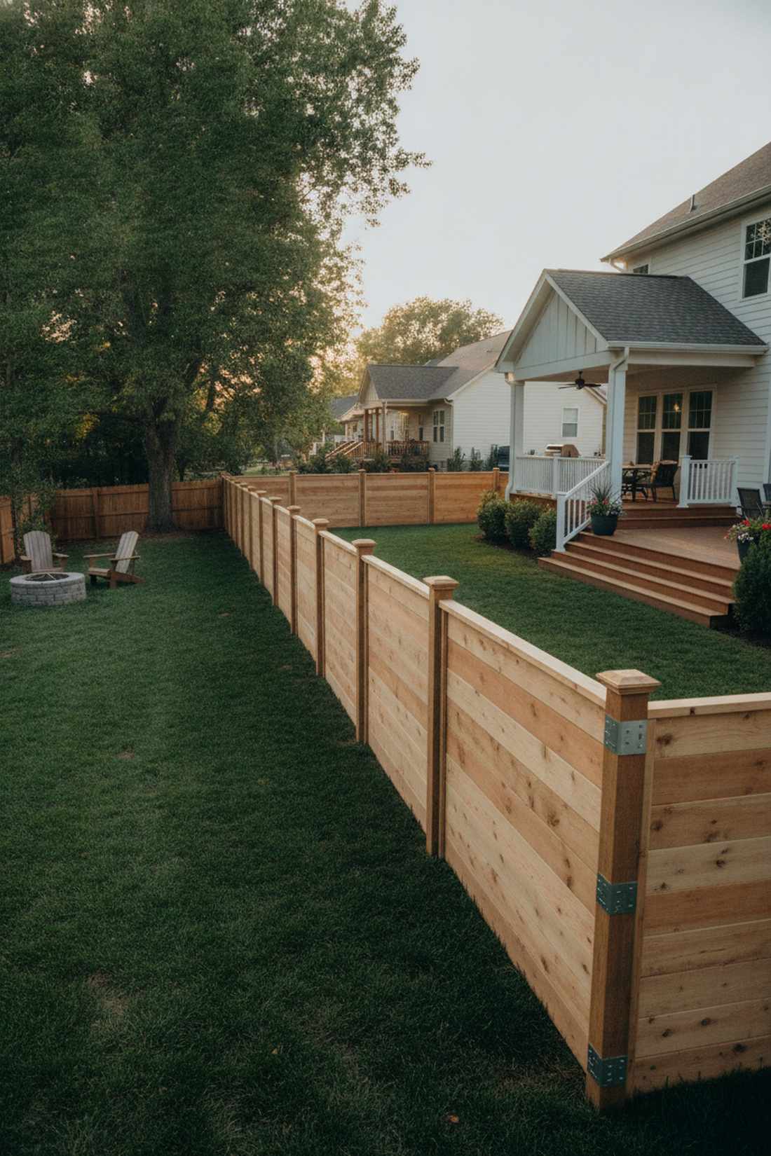 board on board shadow box fence